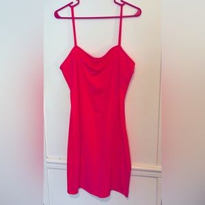 Neon pink bodycon dress